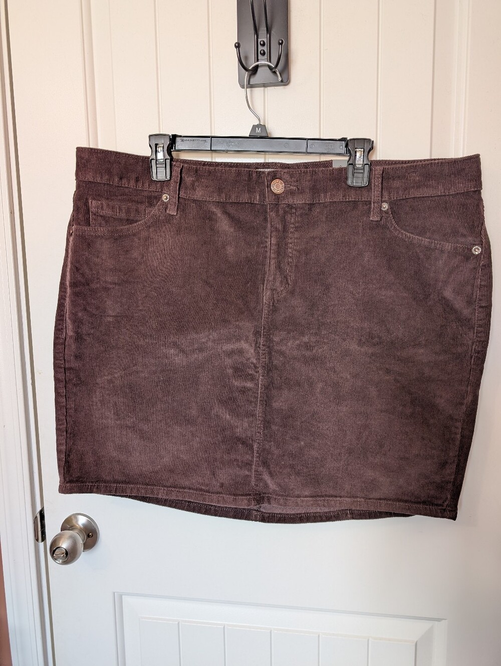 NWT Torrid Stretch Cotton Corduroy Mini Skirt W18 Java